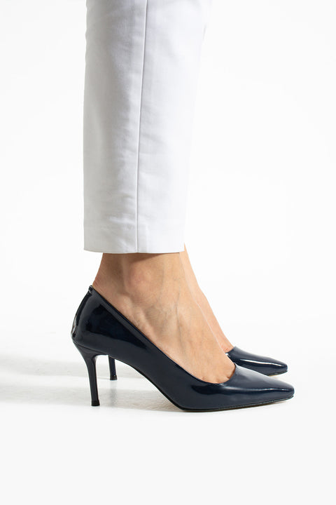 Parlak Vegan Deri Topuklu Ayakkabı – 7cm İnce Topuklu Şık Stiletto
