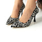Beyaz Leopar Stiletto