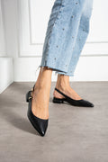 Vegan Slingback Sivri Burun Babet