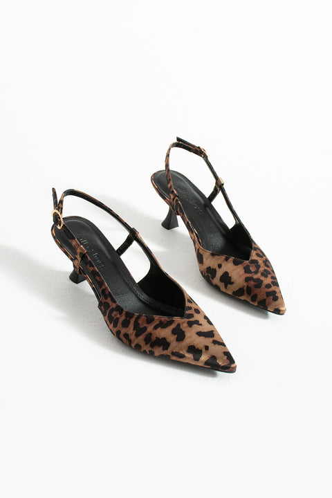 Taş Detaylı İnce Topuklu Slingback Stiletto – Şık ve Zarif Abiye Kadın Ayakkabı