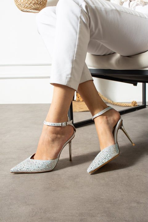 Topuklu Bilekten Bağlamalı Stiletto – 10 cm İnce Topuk Ayakkabı