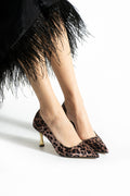 Desenli Gold Detaylı Stiletto