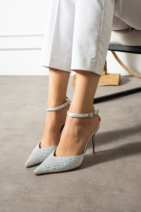 Topuklu Bilekten Bağlamalı Stiletto – 10 cm İnce Topuk Ayakkabı