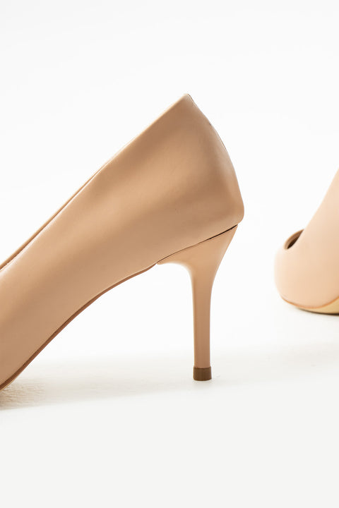 Parlak Vegan Deri Topuklu Ayakkabı – 7cm İnce Topuklu Şık Stiletto