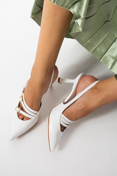 Rugan Stiletto – Parlak Vegan Deri Topuklu Kadın Ayakkabı | Günlük ve Özel Gün Şıklığı için Sivri Burunlu Şık Mode