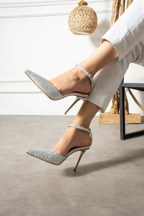 Topuklu Bilekten Bağlamalı Stiletto – 10 cm İnce Topuk Ayakkabı