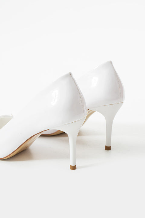 Parlak Vegan Deri Topuklu Ayakkabı – 7cm İnce Topuklu Şık Stiletto