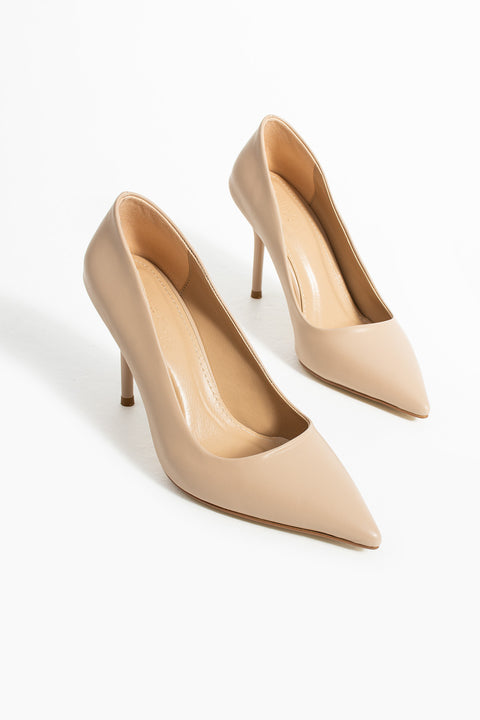 Rugan  9 cm Vegan Deri İnce Topuklu Stiletto | Etkileyici Şıklık! Mezuniyet Düğün Ofis İçin