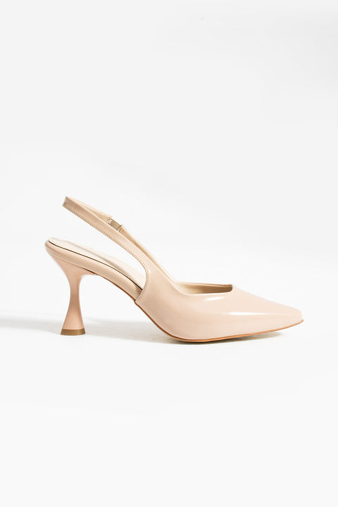 Slingback İnce Topuklu Ayakkabı Kadın Sivri Burun Şık Günlük Ofis Abiye Model