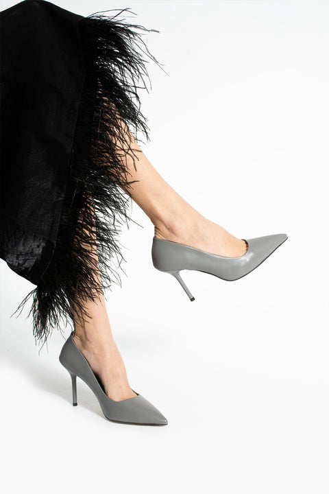 Rugan  9 cm Vegan Deri İnce Topuklu Stiletto | Etkileyici Şıklık! Mezuniyet Düğün Ofis İçin