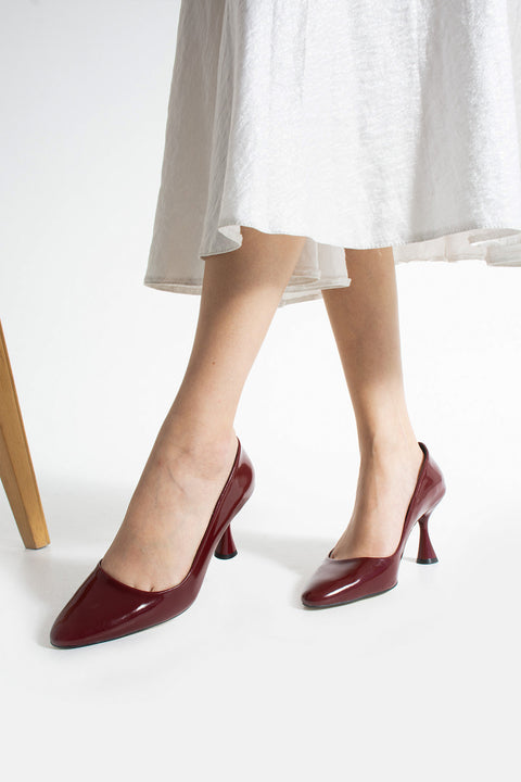 Yılan Derisi Desenli İnce Topuklu Stiletto Şık Rahat Vegan Deri Kadın Topuklu Ayakkabı