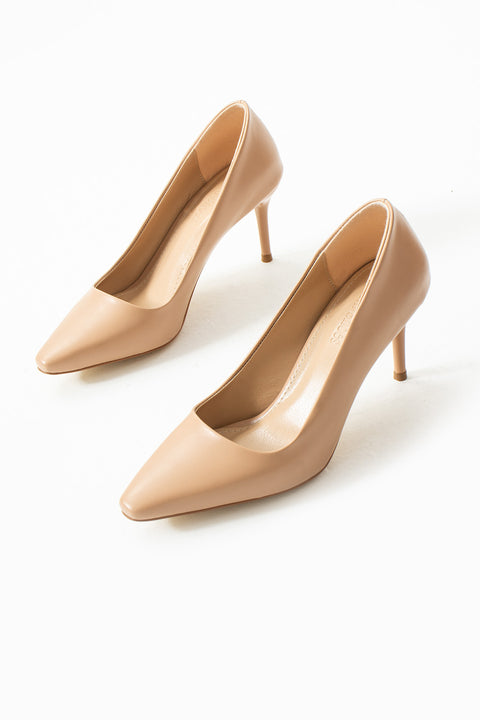 Parlak Vegan Deri Topuklu Ayakkabı – 7cm İnce Topuklu Şık Stiletto