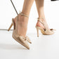 Bej Fiyonklu Stiletto