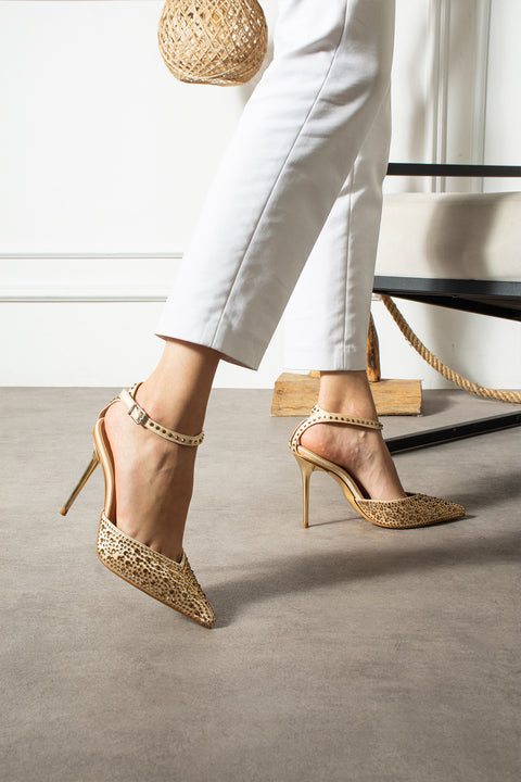 Topuklu Bilekten Bağlamalı Stiletto – 10 cm İnce Topuk Ayakkabı