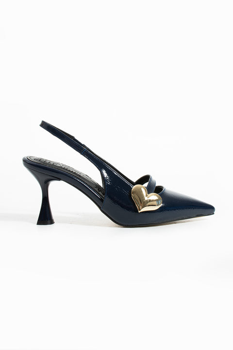 Rugan Kalp Tokalı Kadın Topuklu Ayakkabı – 7cm Rahat Vegan Stiletto