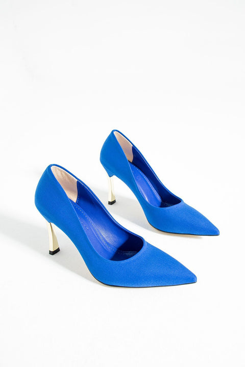 Kadın Leopar Desenli 9 cm Altın Kaplama Topuklu Stiletto – Vegan Deri, Hafızalı Ped, Şık ve Rahat