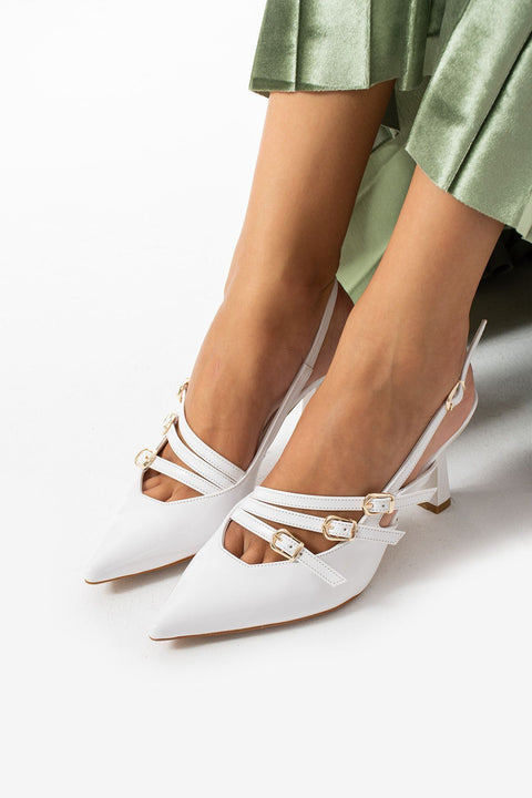 Rugan Stiletto – Parlak Vegan Deri Topuklu Kadın Ayakkabı | Günlük ve Özel Gün Şıklığı için Sivri Burunlu Şık Mode