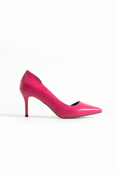 Mat Siyah Vegan Deri Stiletto – 7 cm İnce Topuklu Rahat Günlük Ofis Ayakkabısı