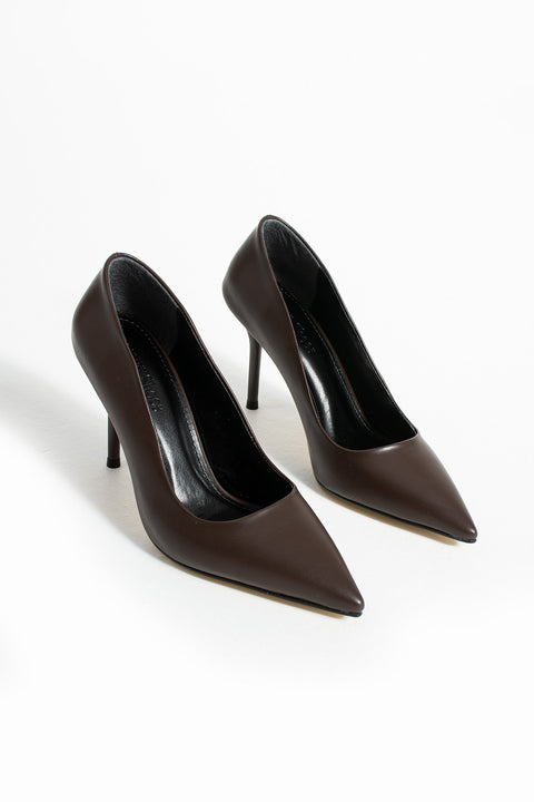 Rugan  9 cm Vegan Deri İnce Topuklu Stiletto | Etkileyici Şıklık! Mezuniyet Düğün Ofis İçin
