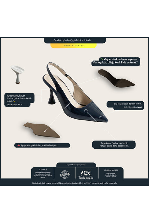 Rugan Sivri Burun Açık Yan Bantlı İnce Topuklu Kadın Stiletto Abiye Ayakkabı