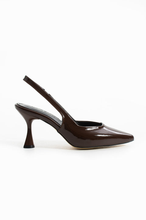 Vegan Deri Slingback Topuklu Ayakkabı – 8 cm Topuklu, Şık ve Zarif Klasik Model, Günlük ve Ofis Kombinlerine Uygun