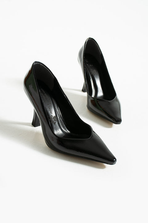 İnce Topuklu Kadın Stiletto | Şık, Parlak, Sivri Burun, Geceye Işıltı Kat