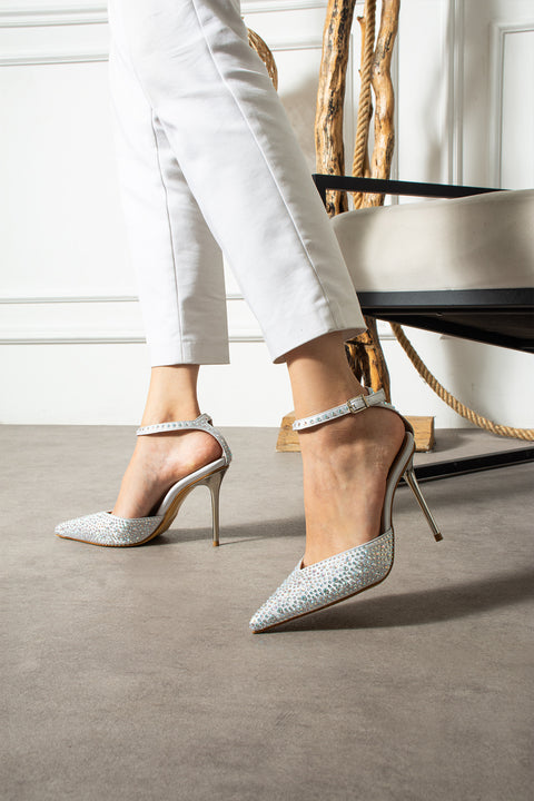 Topuklu Bilekten Bağlamalı Stiletto – 10 cm İnce Topuk Ayakkabı