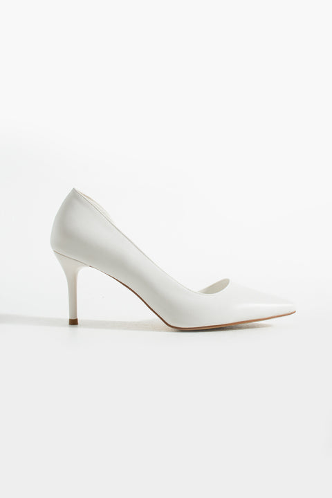 Mat Siyah Vegan Deri Stiletto – 7 cm İnce Topuklu Rahat Günlük Ofis Ayakkabısı