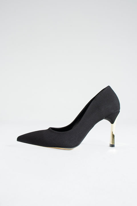 Kadın Leopar Desenli 9 cm Altın Kaplama Topuklu Stiletto – Vegan Deri, Hafızalı Ped, Şık ve Rahat