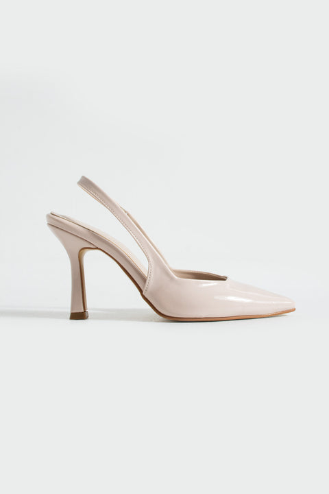 Slingback İnce Topuklu Ayakkabı Kadın Sivri Burun Şık Günlük Ofis Abiye Model