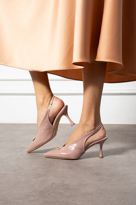 Düğme Detaylı Slingback İnce Topuklu Kadın Stiletto – Şık ve Zarif Abiye Ayakkabı