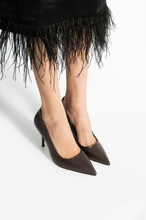 Rugan  9 cm Vegan Deri İnce Topuklu Stiletto | Etkileyici Şıklık! Mezuniyet Düğün Ofis İçin