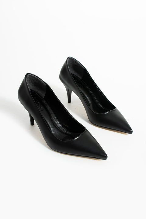 Şık Beyaz Vegan Deri Stiletto | Sivri Burun, 7 cm İnce Topuklu Günlük & Ofis Ayakkabısı