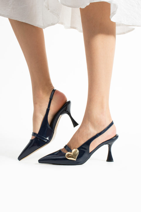 Rugan Kalp Tokalı Kadın Topuklu Ayakkabı – 7cm Rahat Vegan Stiletto