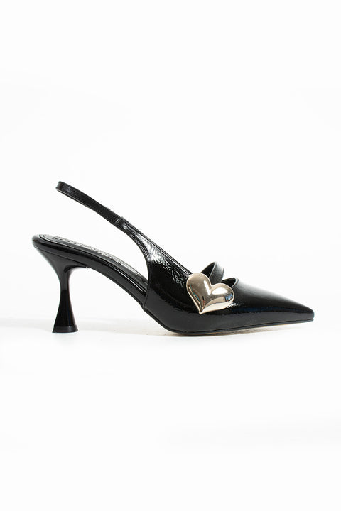 Rugan Kalp Tokalı Kadın Topuklu Ayakkabı – 7cm Rahat Vegan Stiletto